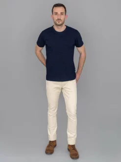 NEW ARRIVALS Rogue Territory 14oz Silveridge Ecru Slim Straight Jeans