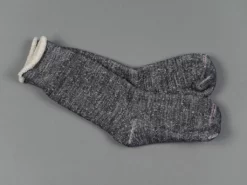 ROTOTO Double Face Crew Socks "Merino Wool & Organic Cotton" Charcoal 11 ROTOTO Double Face Crew Socks