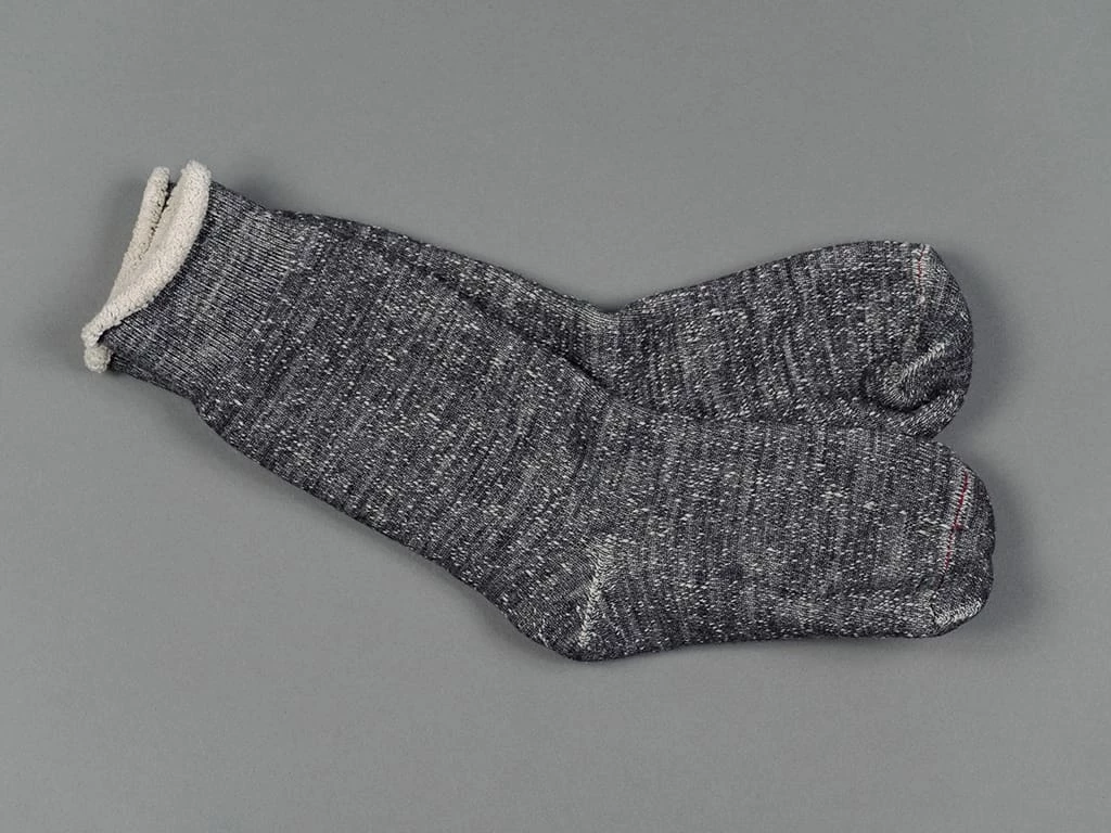 ROTOTO Double Face Crew Socks "Merino Wool & Organic Cotton" Charcoal 5 ROTOTO Double Face Crew Socks "Merino Wool & Organic Cotton" Charcoal