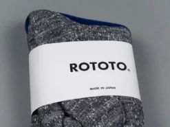 ROTOTO Double Face Crew Socks "Merino Wool & Organic Cotton" Charcoal 12 ROTOTO Double Face Crew Socks