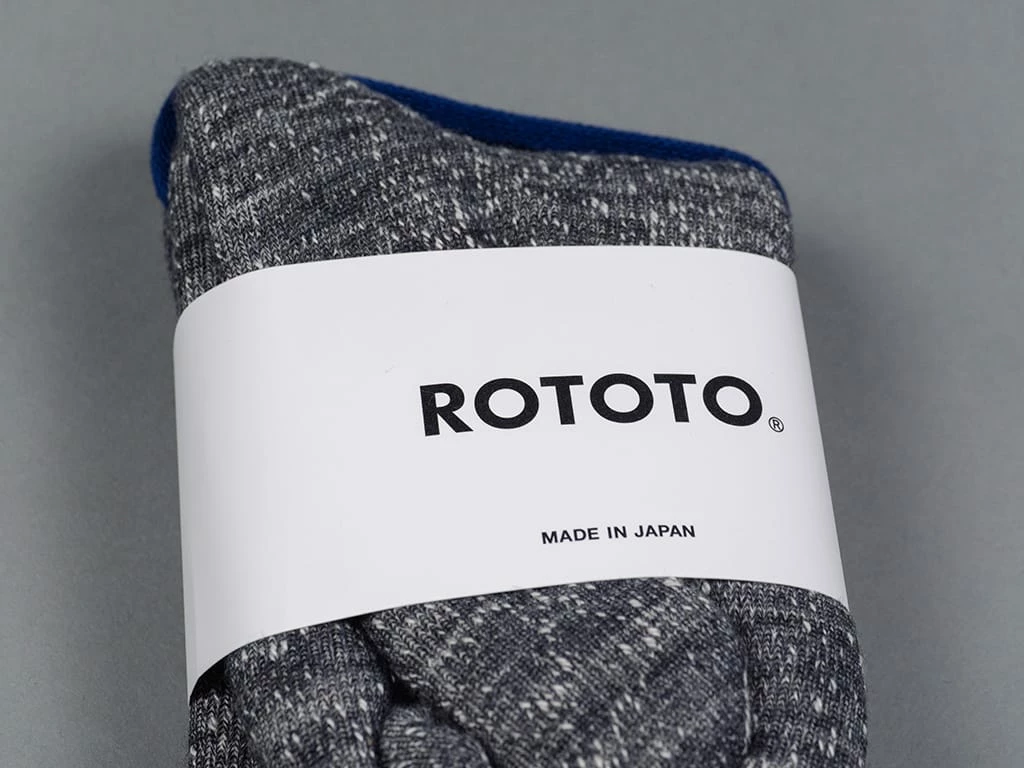 ROTOTO Double Face Crew Socks "Merino Wool & Organic Cotton" Charcoal 6 ROTOTO Double Face Crew Socks "Merino Wool & Organic Cotton" Charcoal