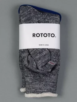 ROTOTO Double Face Crew Socks "Merino Wool & Organic Cotton" Charcoal