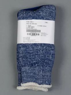ROTOTO Double Face Crew Socks "Merino Wool & Organic Cotton" Deep Ocean