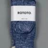 ROTOTO Double Face Crew Socks "Merino Wool & Organic Cotton" Deep Ocean
