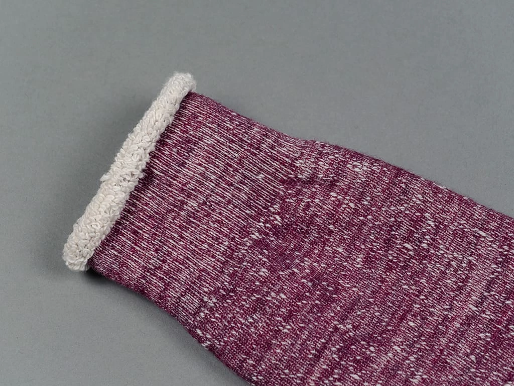 ROTOTO Double Face Crew Socks "Merino Wool & Organic Cotton" Grape 8 ROTOTO Double Face Crew Socks "Merino Wool & Organic Cotton" Grape