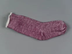 ROTOTO Double Face Crew Socks "Merino Wool & Organic Cotton" Grape 11 ROTOTO Double Face Crew Socks