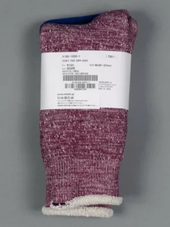 ROTOTO Double Face Crew Socks "Merino Wool & Organic Cotton" Grape