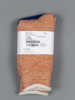 ROTOTO Double Face Crew Socks "Merino Wool & Organic Cotton" Orange