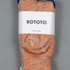ROTOTO Double Face Crew Socks "Merino Wool & Organic Cotton" Orange 1 ROTOTO Double Face Crew Socks "Merino Wool & Organic Cotton" Orange