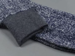 ROTOTO Double Face Crew Socks "Silk & Cotton" Dark Grey/Navy 17 ROTOTO Double Face Crew Socks