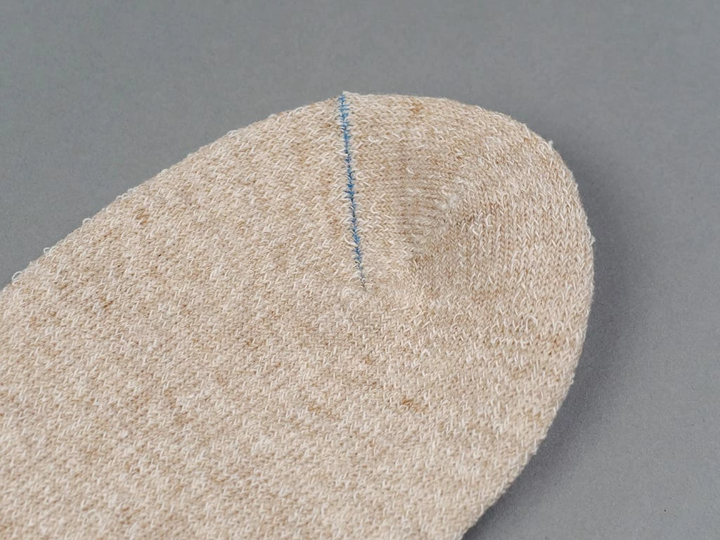 ROTOTO Double Face Crew Socks "Silk & Cotton" Green/Medium Beige 7 ROTOTO Double Face Crew Socks "Silk & Cotton" Green/Medium Beige