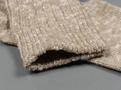 ROTOTO Low Gauge Slub Crew Socks Beige 17 ROTOTO Low Gauge Slub Crew Socks Beige
