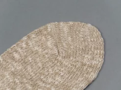 ROTOTO Low Gauge Slub Crew Socks Beige 14 ROTOTO Low Gauge Slub Crew Socks Beige