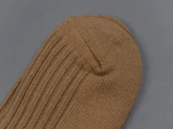 ROTOTO Organic Cotton Daily 3 Pack Ribbed Crew Socks Ecru/Brown