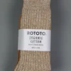 ROTOTO Organic Cotton Daily 3 Pack Ribbed Crew Socks Ecru/Brown 2 ROTOTO Organic Cotton Daily 3 Pack Ribbed Crew Socks Ecru/Brown