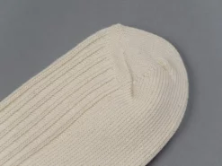 ROTOTO Organic Cotton Daily 3 Pack Ribbed Crew Socks Ecru/Brown