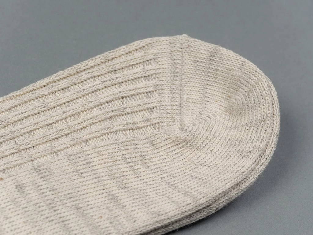 ROTOTO Organic Cotton Daily 3 Pack Ribbed Crew Socks Ecru/Grey 11 ROTOTO Organic Cotton Daily 3 Pack Ribbed Crew Socks Ecru/Grey