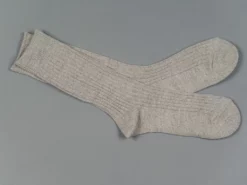 ROTOTO Organic Cotton Daily 3 Pack Ribbed Crew Socks Ecru/Grey 16 ROTOTO Organic Cotton Daily 3 Pack Ribbed Crew Socks Ecru/Grey