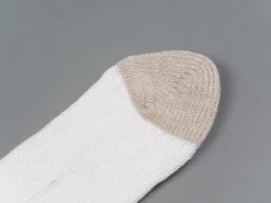 ROTOTO O.S. Ribbed Crew Socks White/Navy/Yellow