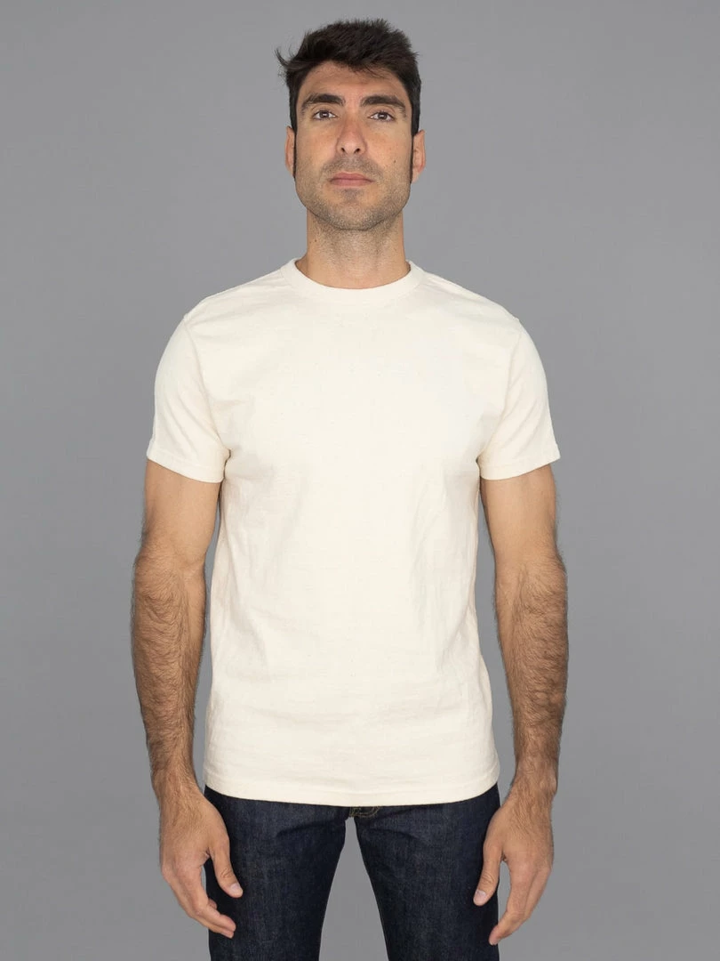 Samurai Jeans SJST-SC01 Japanese Cotton Crew T-Shirt Natural 3 Samurai Jeans SJST-SC01 Japanese Cotton Crew T-Shirt Natural