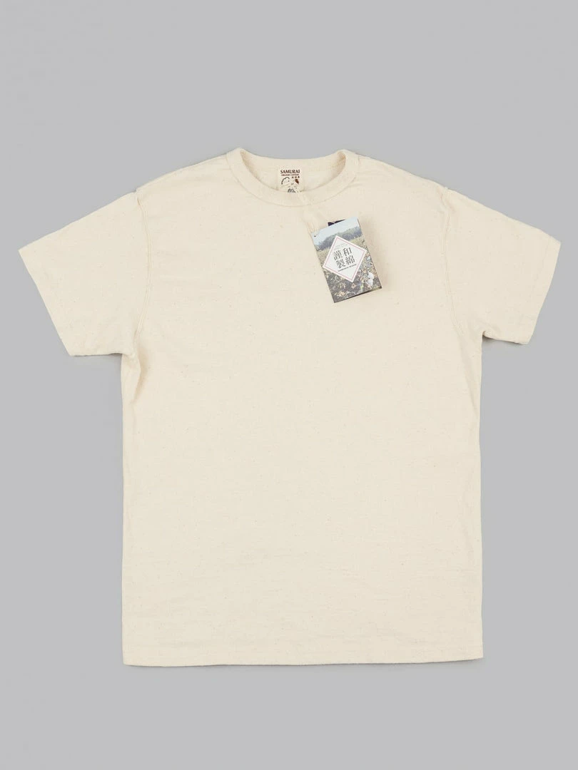 Samurai Jeans SJST-SC01 Japanese Cotton Crew T-Shirt Natural 9 Samurai Jeans SJST-SC01 Japanese Cotton Crew T-Shirt Natural