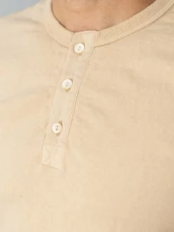 NEW ARRIVALS Samurai Jeans SJST-SC02 Japanese Cotton Henley T-Shirt Kuri 20 NEW ARRIVALS Samurai Jeans SJST-SC02 Japanese Cotton Henley T-Shirt Kuri