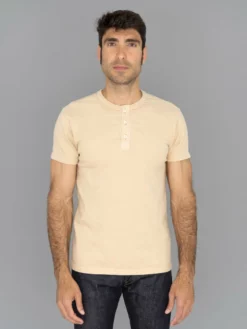 NEW ARRIVALS Samurai Jeans SJST-SC02 Japanese Cotton Henley T-Shirt Kuri