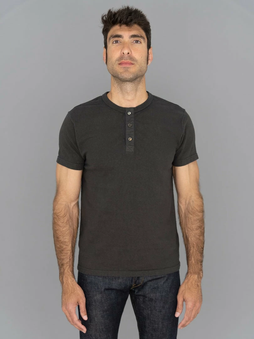 Samurai Jeans SJST-SC02 Japanese Cotton Henley T-Shirt Kuromane NEW ARRIVALS 3 Samurai Jeans SJST-SC02 Japanese Cotton Henley T-Shirt Kuromane NEW ARRIVALS