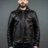Shangri-La Heritage "Varenne" Black Leather Jacket