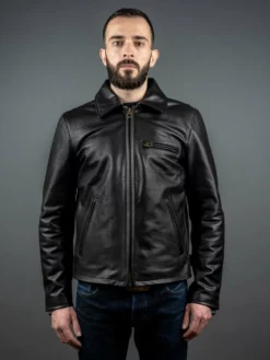 Shangri-La Heritage "Varenne" Black Leather Jacket