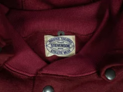 Stevenson Overall Co. Detachable Hooded Athletic Jacket Burgundy