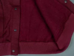 Stevenson Overall Co. Detachable Hooded Athletic Jacket Burgundy