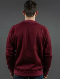 Stevenson Overall Co. Detachable Hooded Athletic Jacket Burgundy