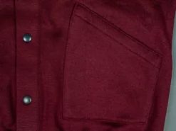 Stevenson Overall Co. Detachable Hooded Athletic Jacket Burgundy