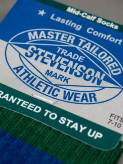 Stevenson Overall Co. Athletic Socks Blue 10 Stevenson Overall Co. Athletic Socks Blue