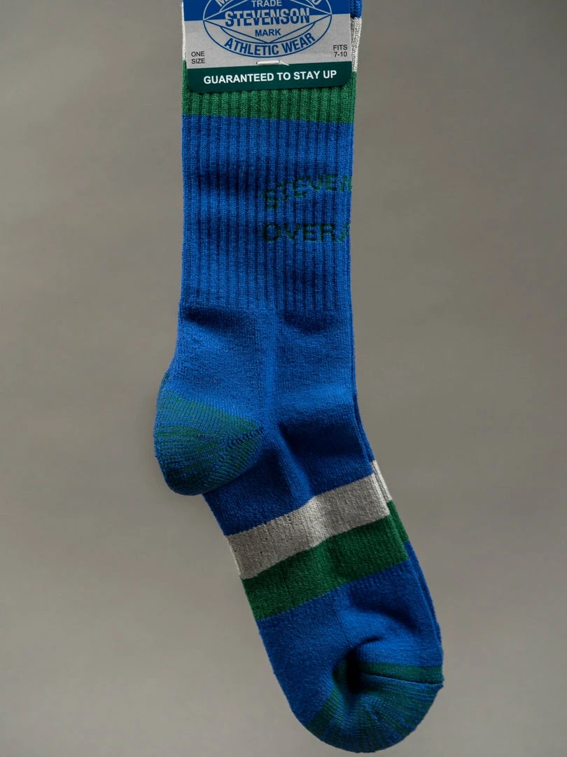 Stevenson Overall Co. Athletic Socks Blue 3 Stevenson Overall Co. Athletic Socks Blue