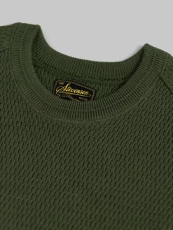 Stevenson Overall Co. Merino Wool Thermal Long Sleeve Shirt Olive NEW ARRIVALS