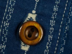 STUDIO D´ARTISAN Studio D'Artisan Indigo Wabash Band Collar Shirt