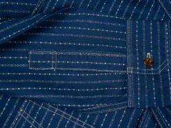 STUDIO D´ARTISAN Studio D'Artisan Indigo Wabash Band Collar Shirt