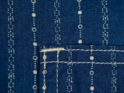 STUDIO D´ARTISAN Studio D'Artisan Indigo Wabash Band Collar Shirt