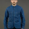 STUDIO D´ARTISAN Studio D'Artisan Indigo Wabash Band Collar Shirt