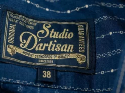 STUDIO D´ARTISAN Studio D'Artisan Indigo Wabash Band Collar Shirt
