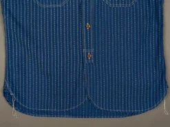 STUDIO D´ARTISAN Studio D'Artisan Indigo Wabash Band Collar Shirt