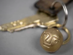 TENDER CO. ACCESSORIES Tender Lost Wax-Cast Polished Brass Ball Keyring