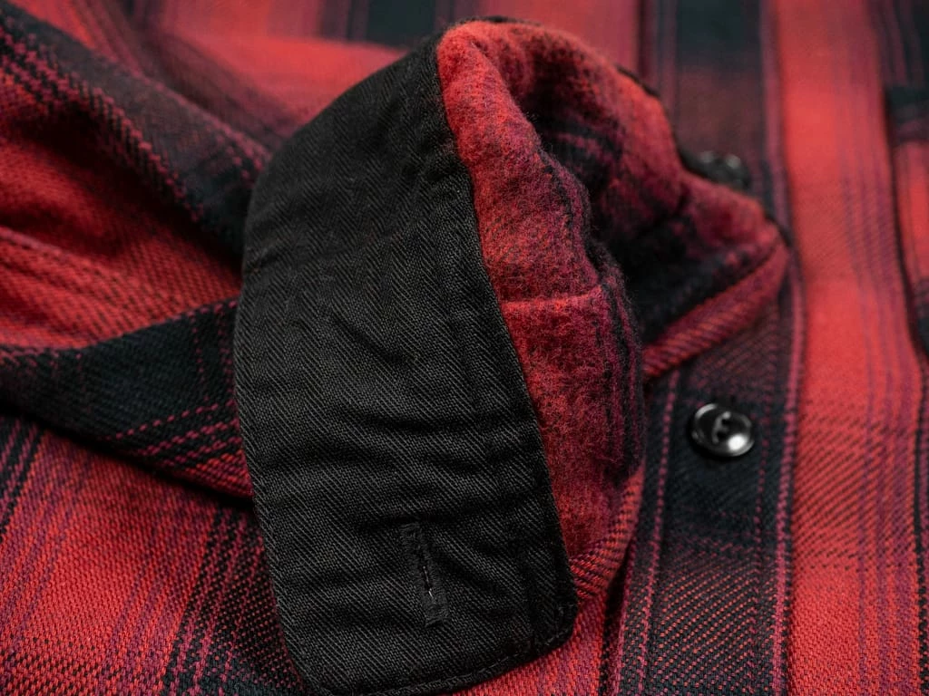 The Flat Head Ombré Flannel Shirt Red 22 The Flat Head Ombré Flannel Shirt Red