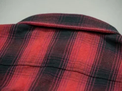 The Flat Head Ombré Flannel Shirt Red 61 The Flat Head Ombré Flannel Shirt Red