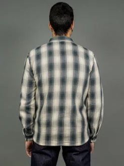The Flat Head Ombré Flannel Shirt Ivory 37 The Flat Head Ombré Flannel Shirt Ivory
