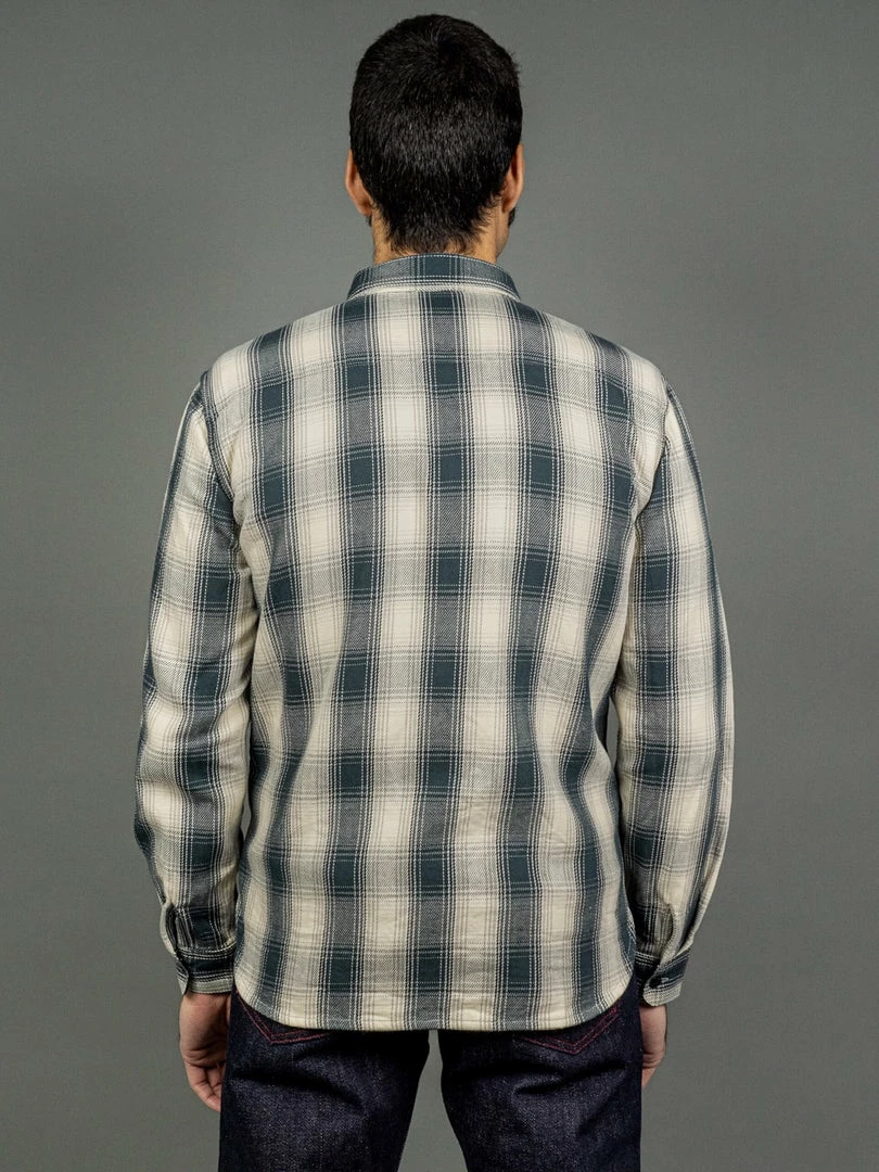 The Flat Head Ombré Flannel Shirt Ivory 6 The Flat Head Ombré Flannel Shirt Ivory