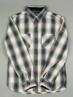 The Flat Head Ombré Flannel Shirt Ivory 41 The Flat Head Ombré Flannel Shirt Ivory