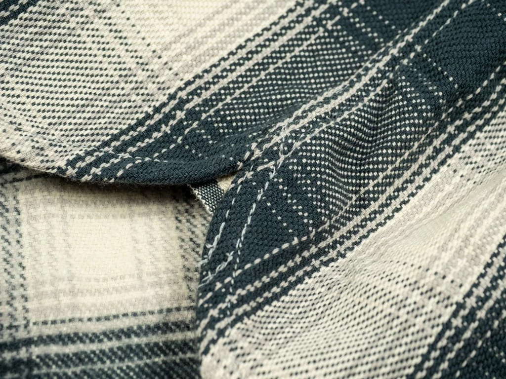 The Flat Head Ombré Flannel Shirt Ivory 31 The Flat Head Ombré Flannel Shirt Ivory